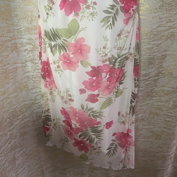Reitmans oversized floral semi-sheer sleeveless midi dress size 15 - Picture 4 of 9